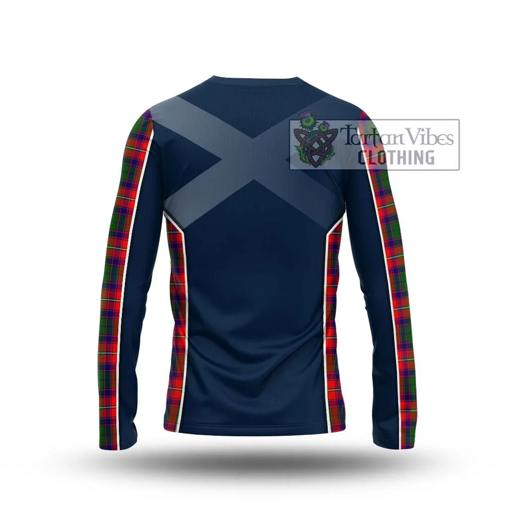 Belsches Tartan Long Sleeve T-Shirt with Family Crest and Lion Rampant Vibes Sport Style