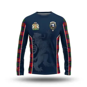 Belsches Tartan Long Sleeve T-Shirt with Family Crest and Lion Rampant Vibes Sport Style