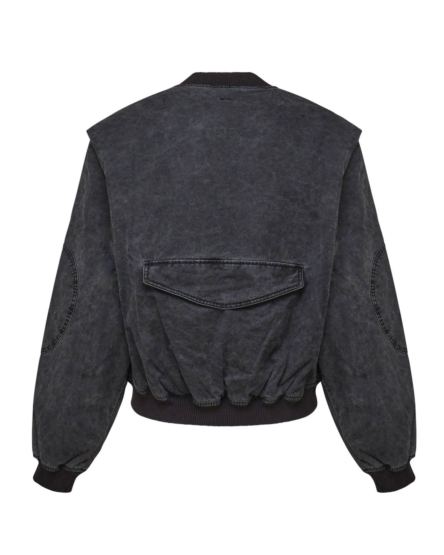 Black Bomber Jacket with Insert Sleeves