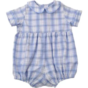 Blue Plaid Romper