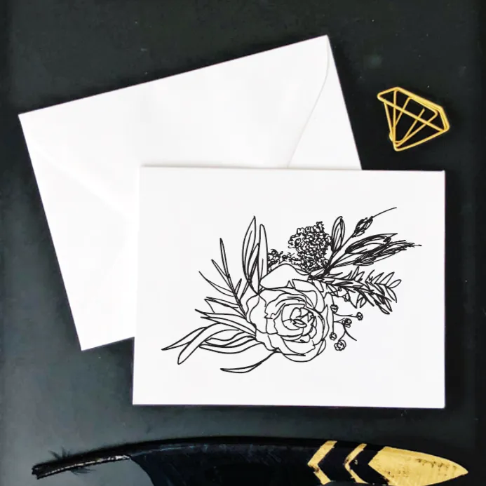 Boho Floral Bouquet Card