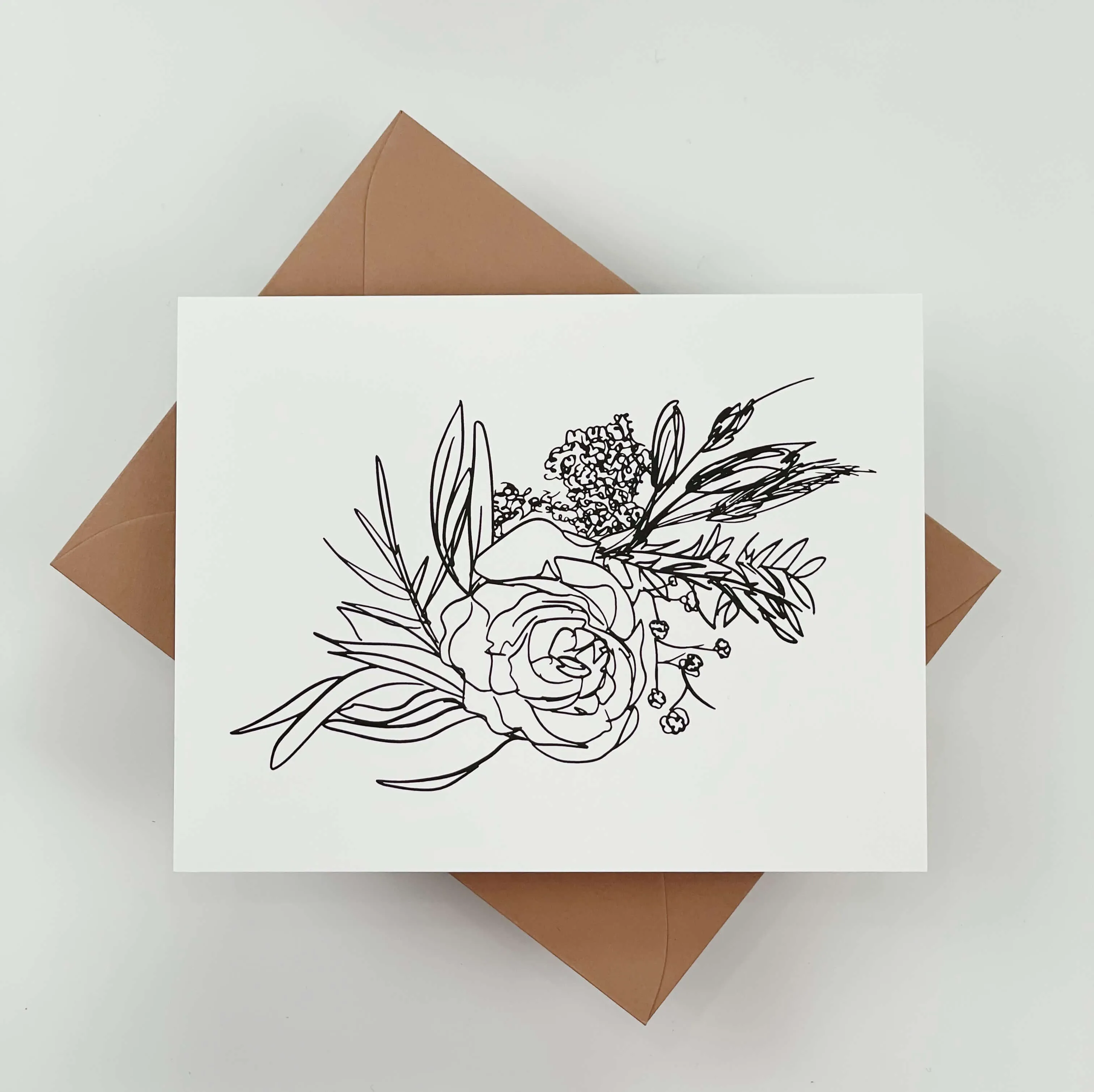 Boho Floral Bouquet Card
