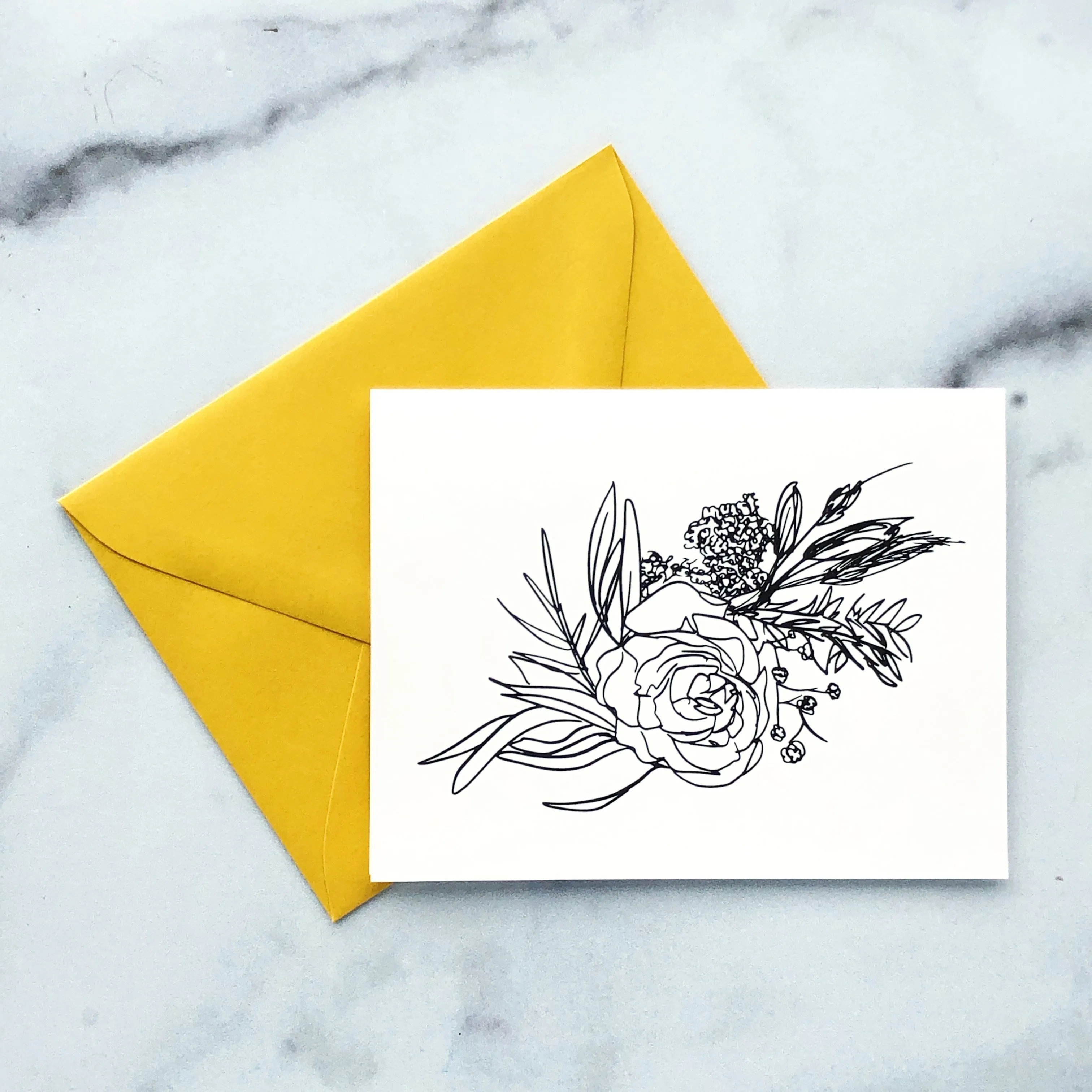 Boho Floral Bouquet Card