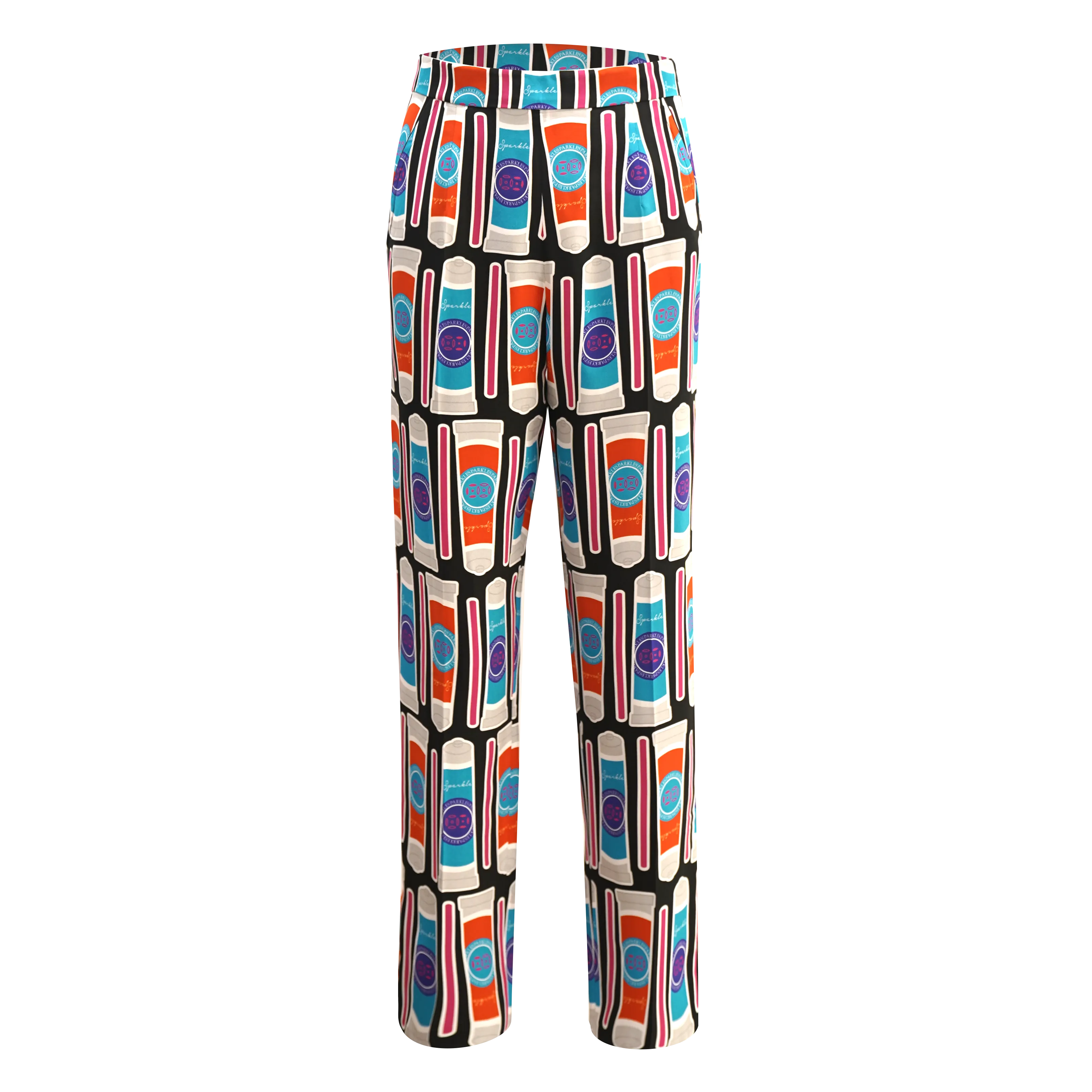 【BUBBLE MAGIC】100% Silk Tapered Pants (香港士多) (吹波膠) (紅白藍)