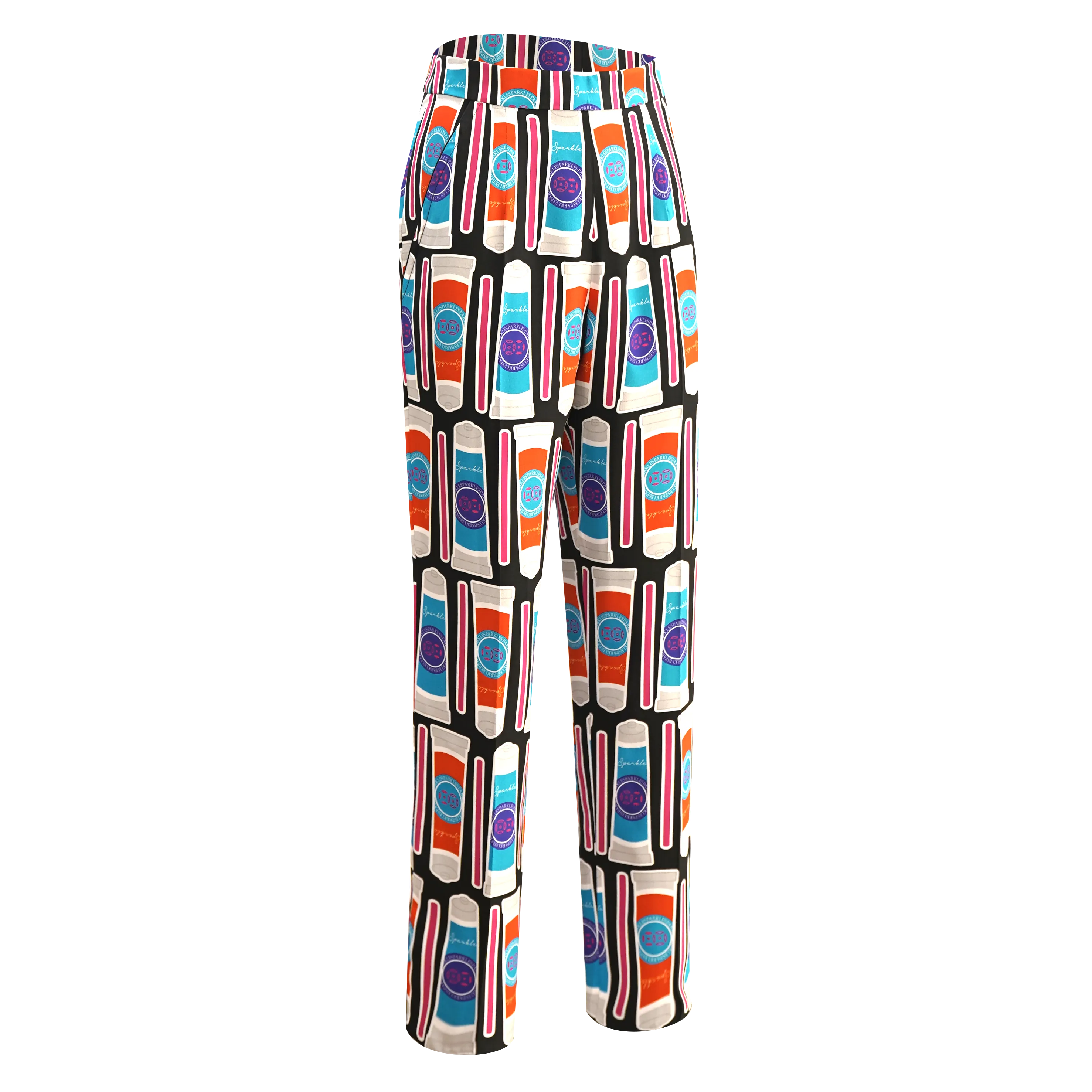 【BUBBLE MAGIC】100% Silk Tapered Pants (香港士多) (吹波膠) (紅白藍)