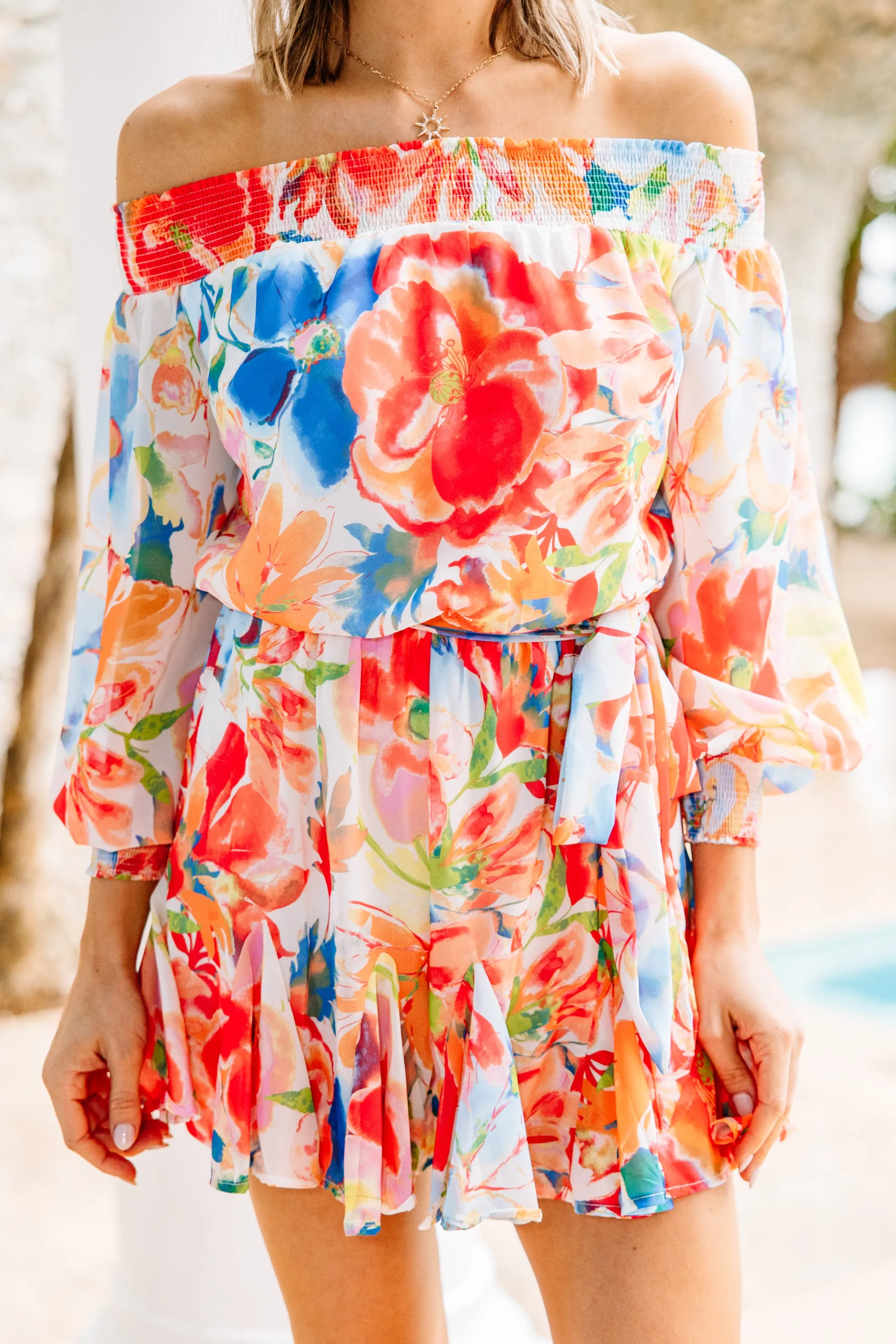 Call To You Pink Floral Romper