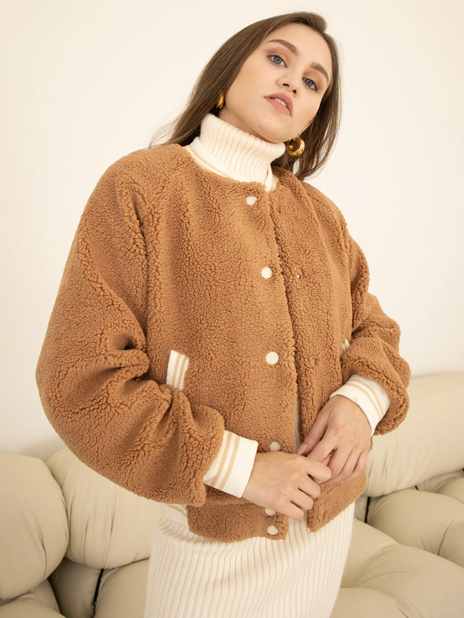 Camel Varsity Jacket