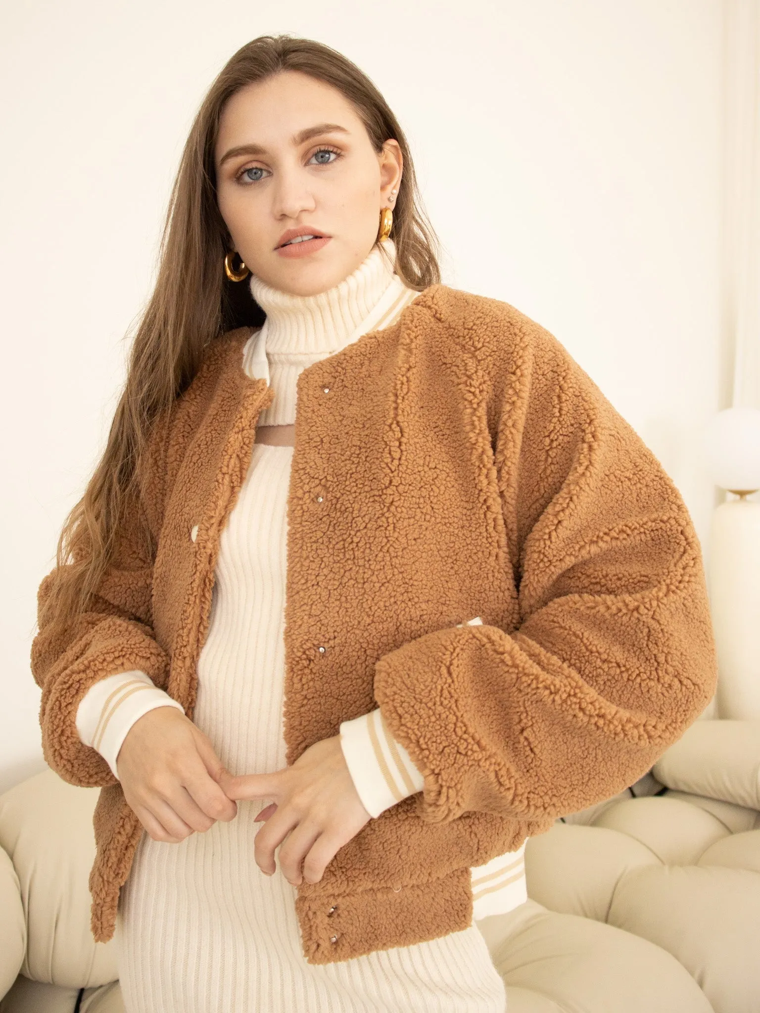 Camel Varsity Jacket