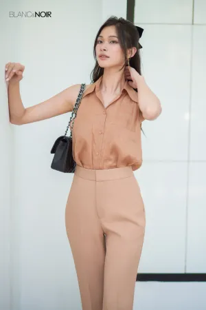 Caramel Linen Silk Shirt