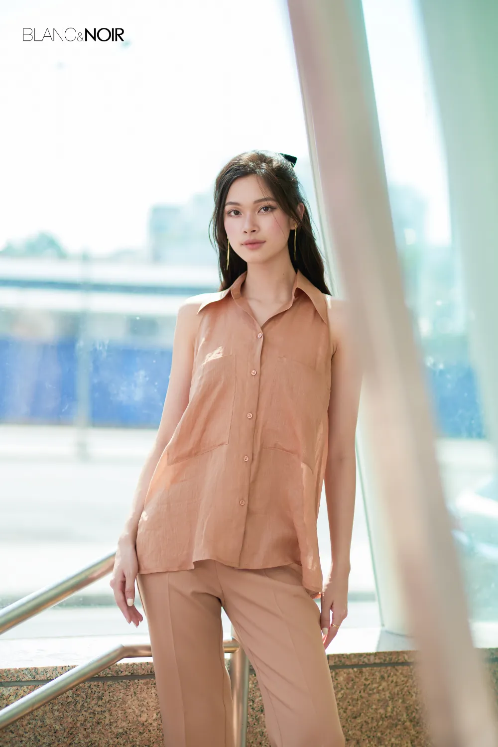 Caramel Linen Silk Shirt