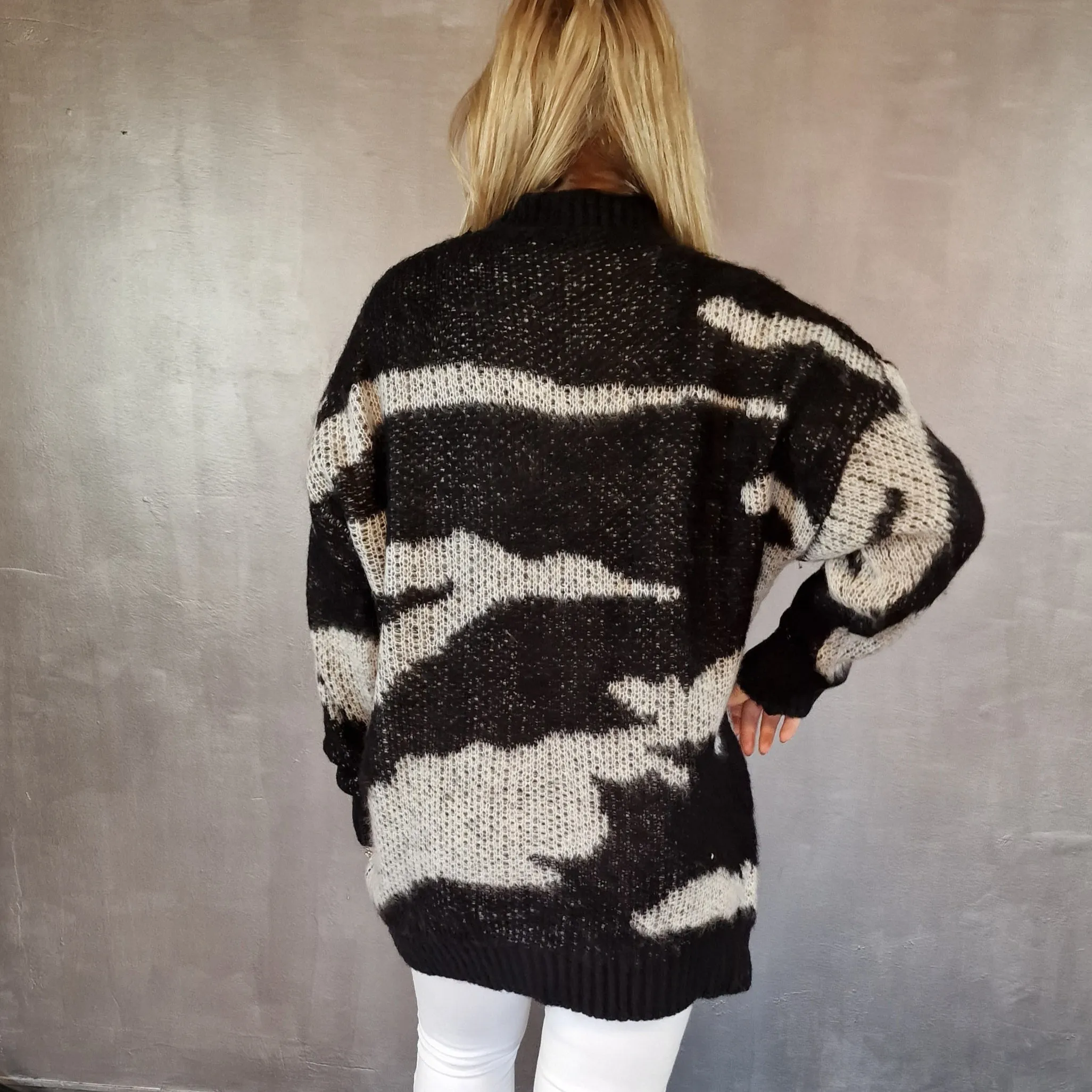 Casual Minimal Goth Oversize Fit Irregular Style Knitwear