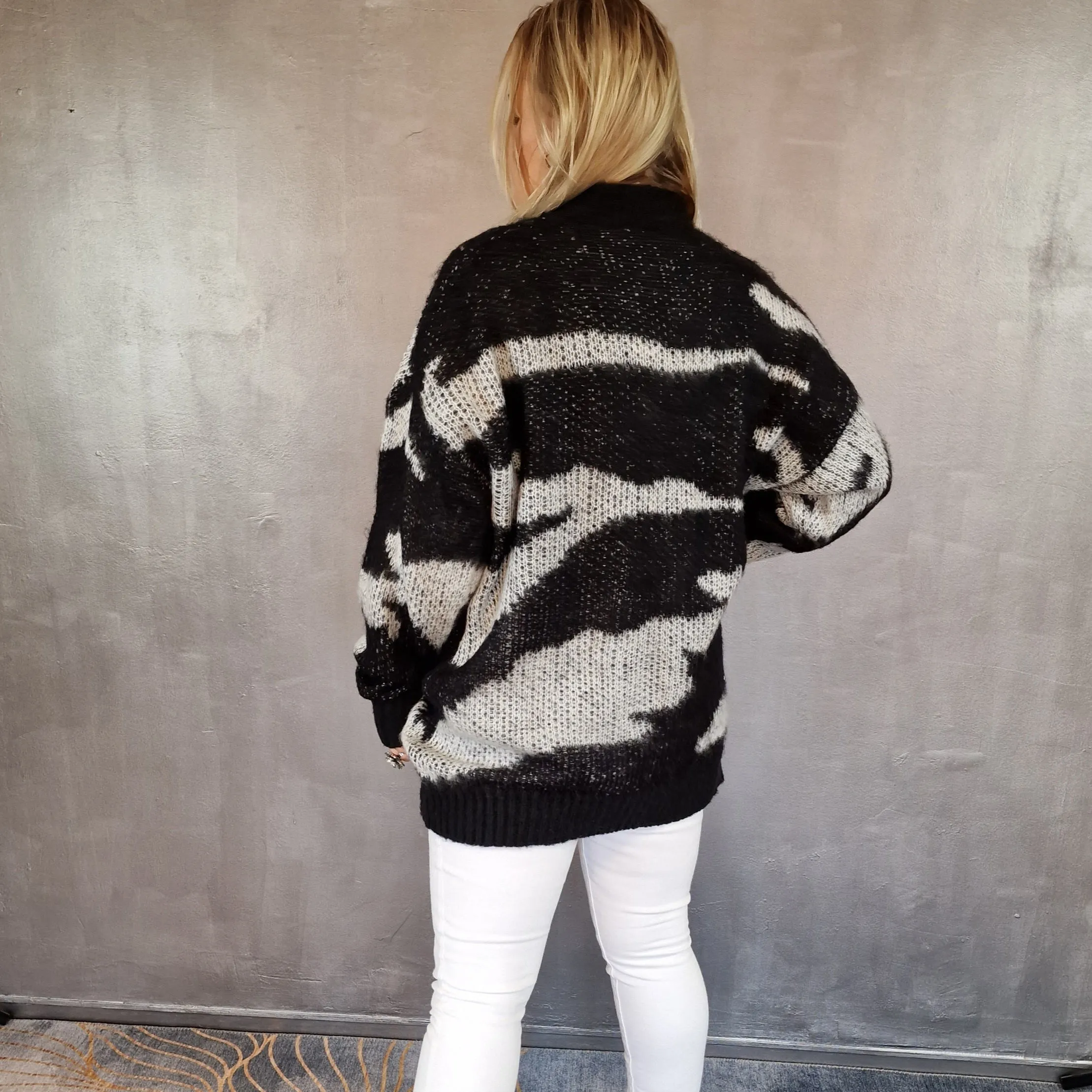 Casual Minimal Goth Oversize Fit Irregular Style Knitwear