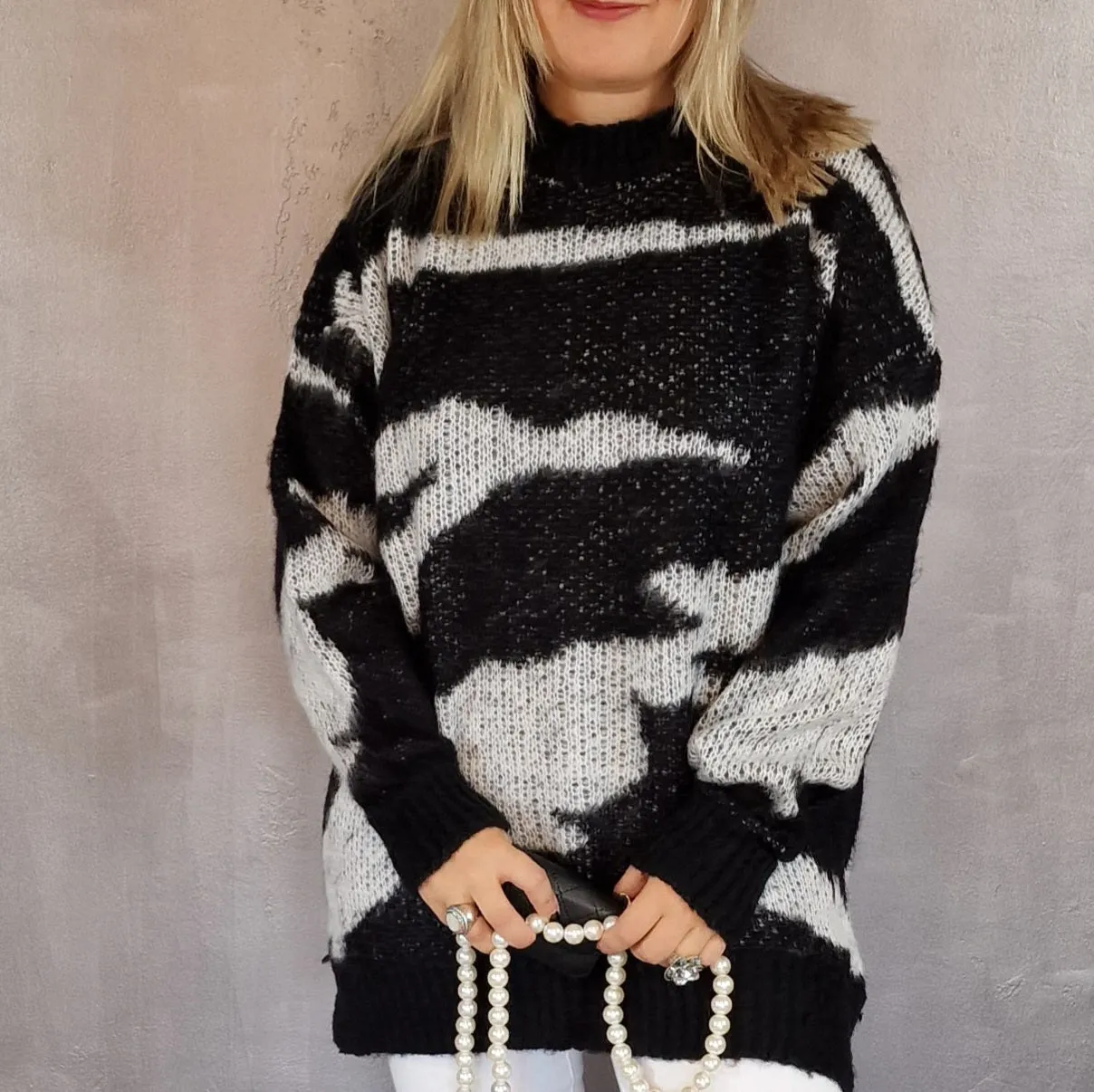 Casual Minimal Goth Oversize Fit Irregular Style Knitwear