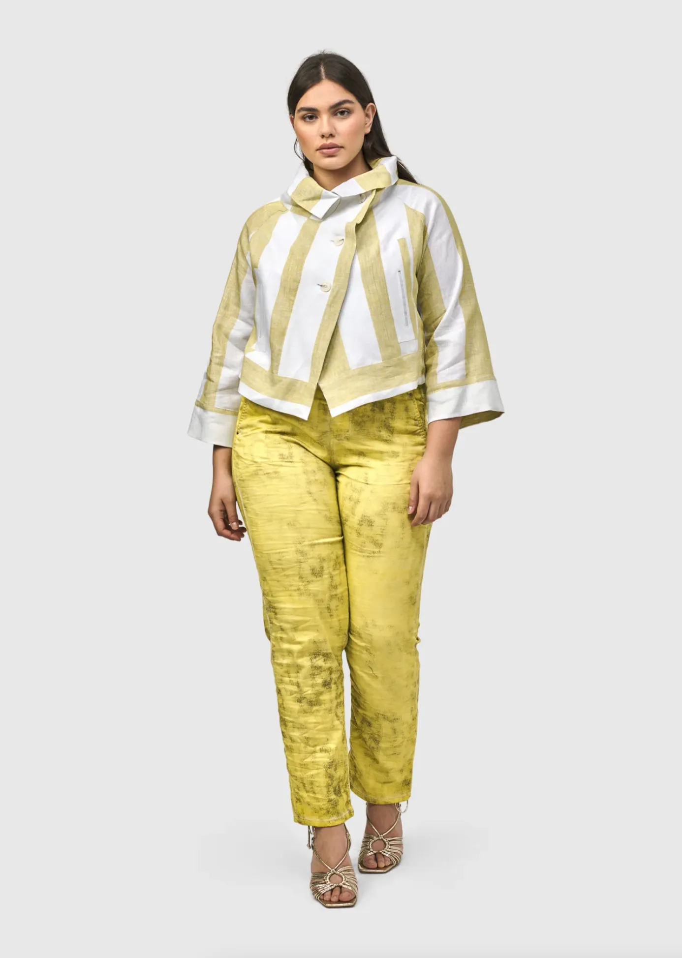 Citron Washed Straight Leg Pants