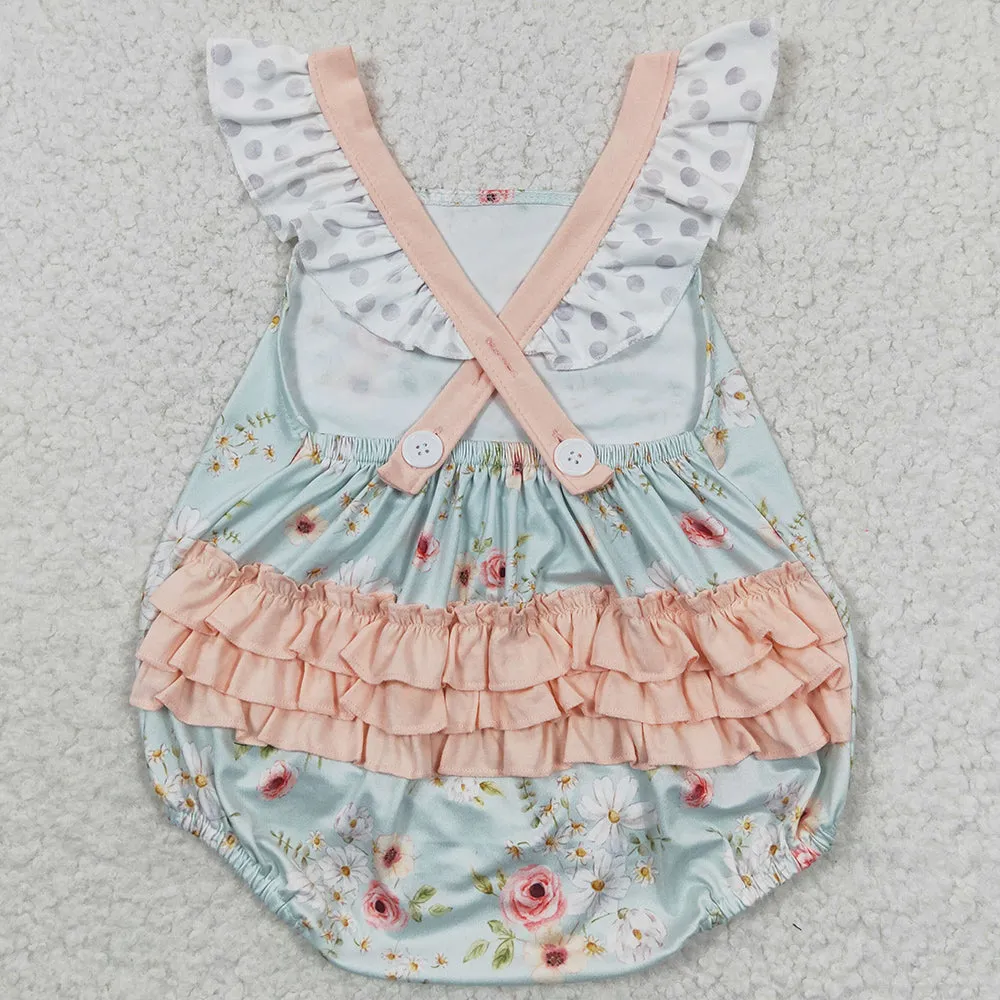 Cute Infant Baby Rompers Flower Jumpsuit SR0336