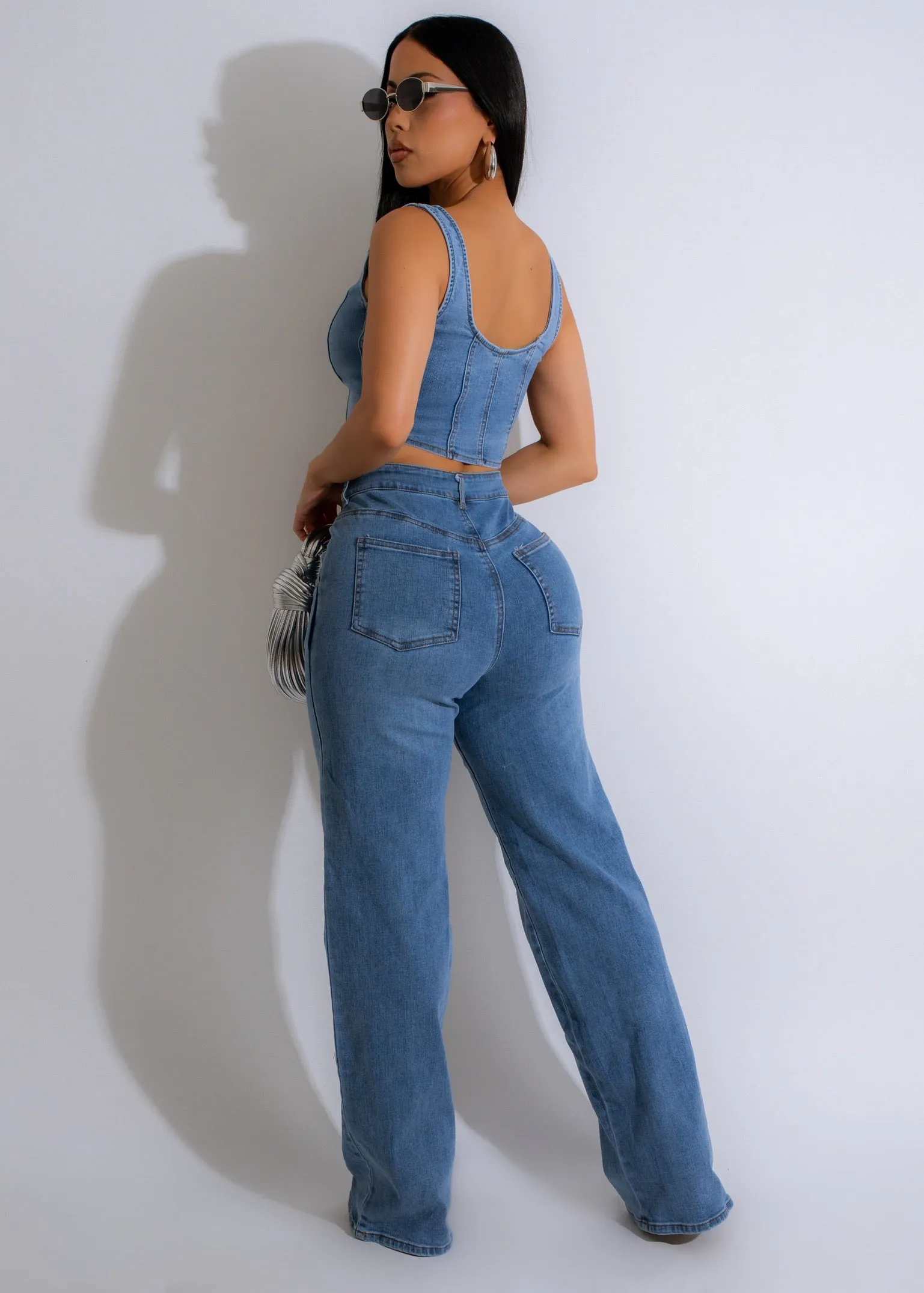 Delight Pant Set Light Denim