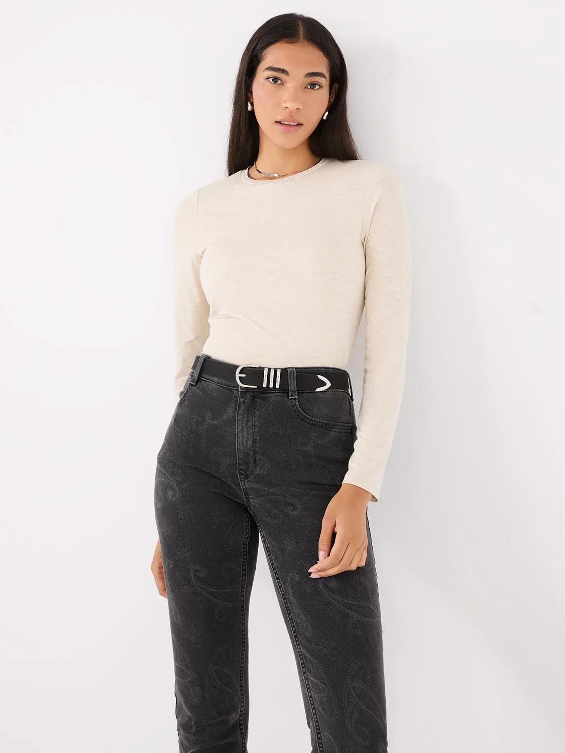 Double Layer Crew Neck Top