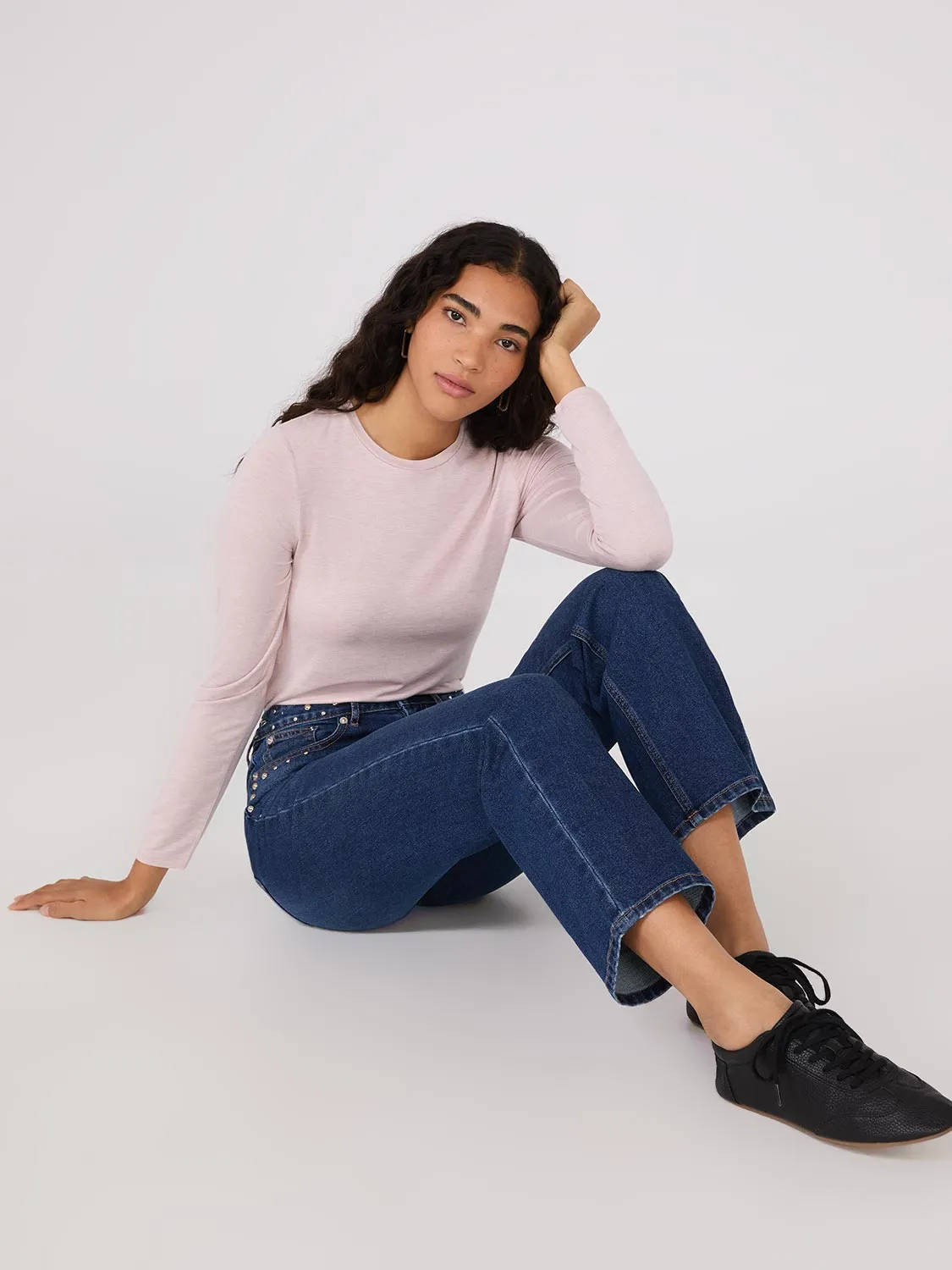 Double Layer Crew Neck Top