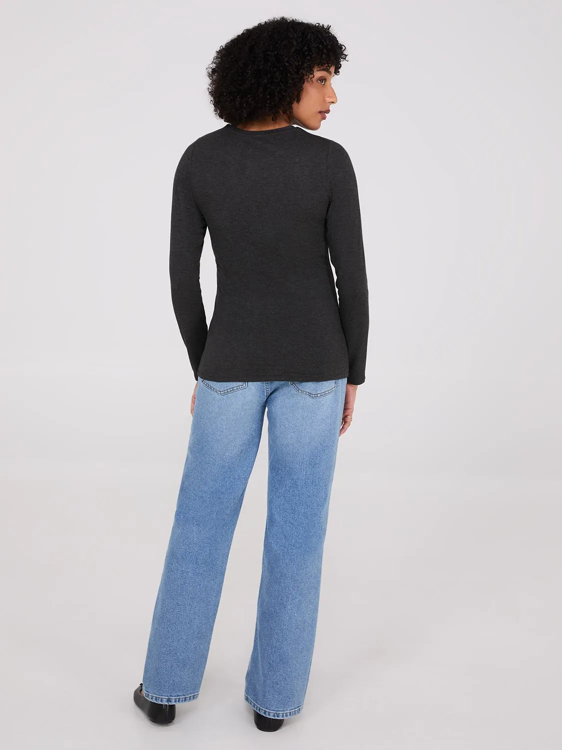 Double Layer Crew Neck Top