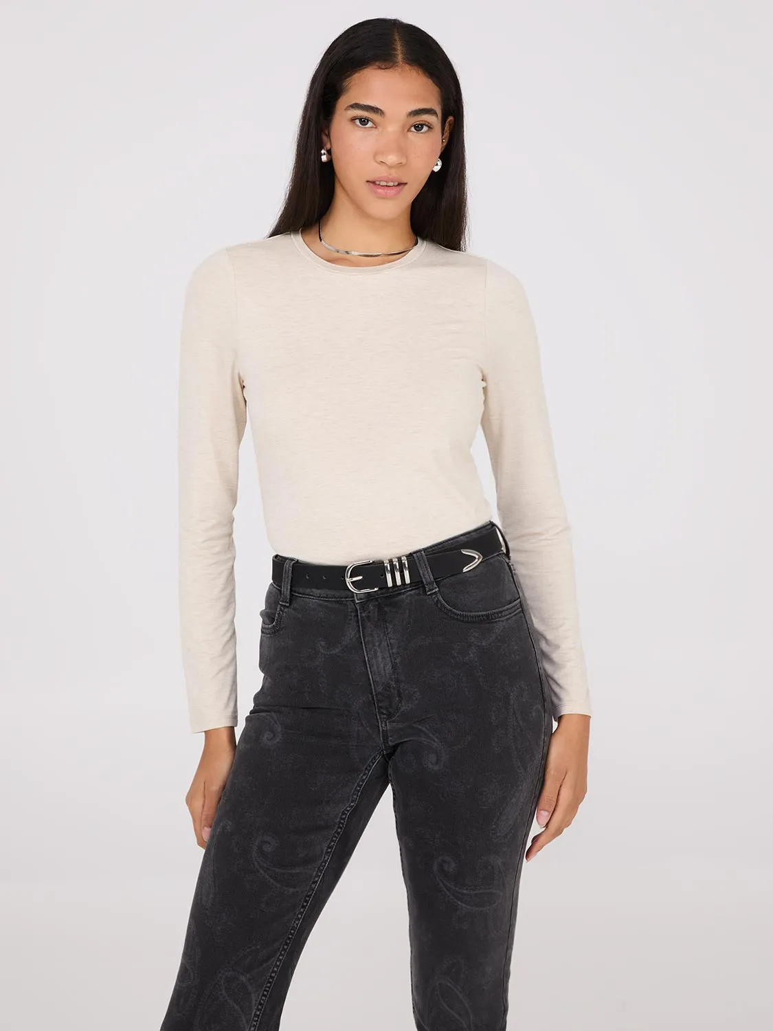 Double Layer Crew Neck Top