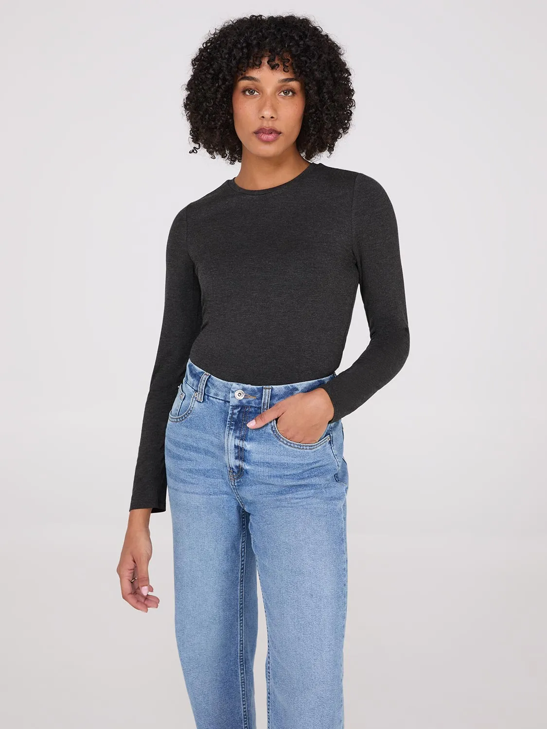 Double Layer Crew Neck Top