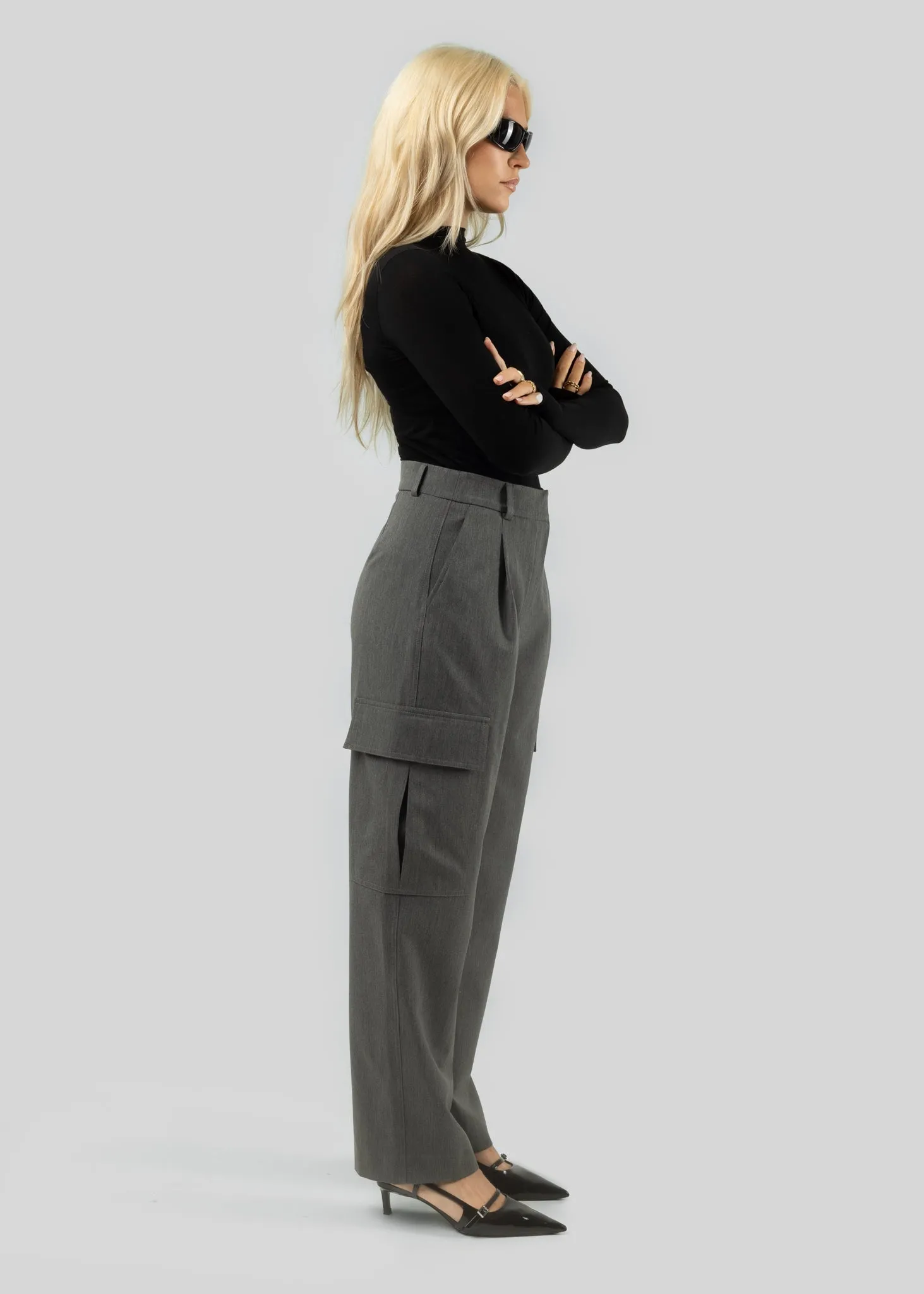 Ezra Cargo Trousers Grey