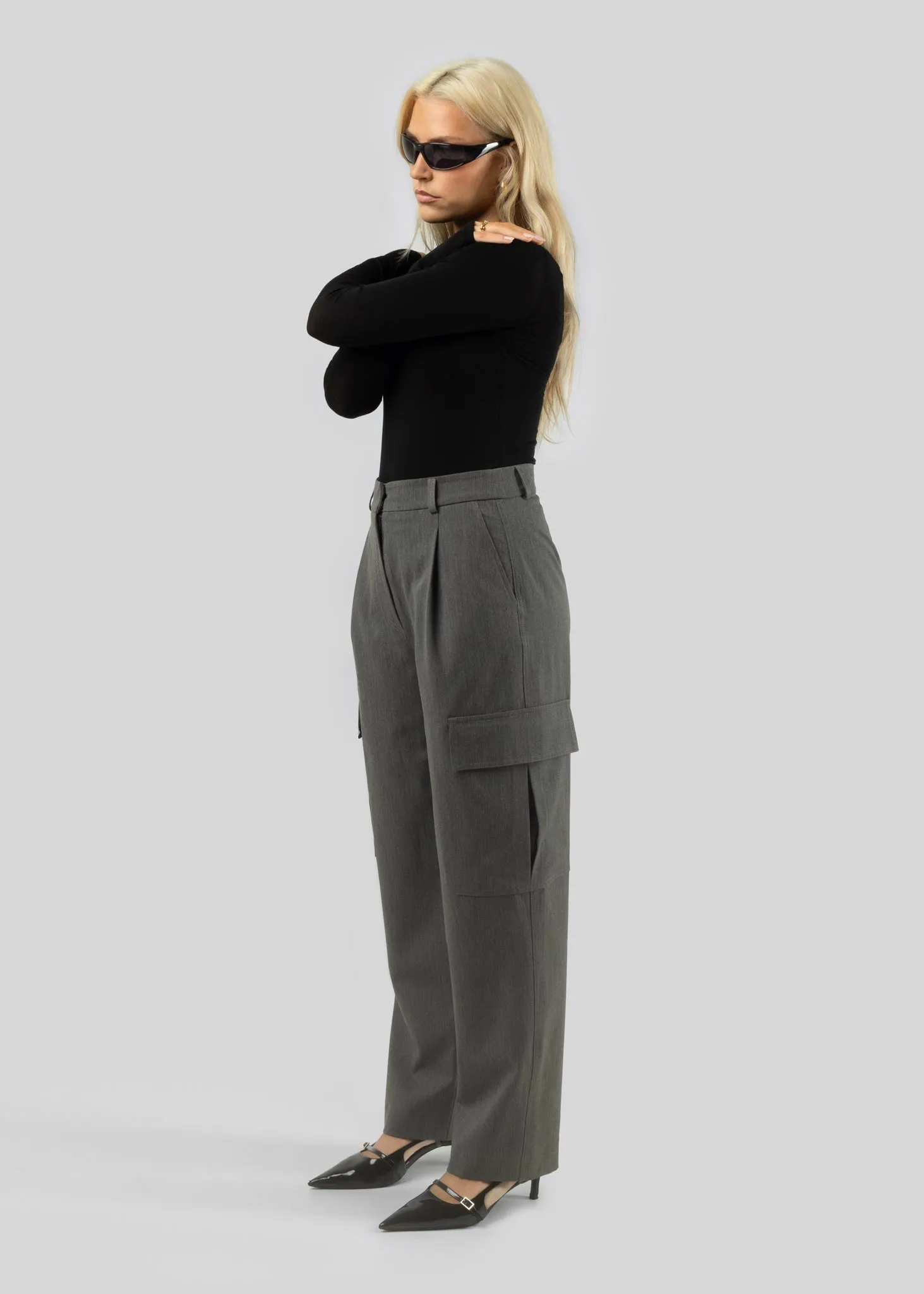 Ezra Cargo Trousers Grey