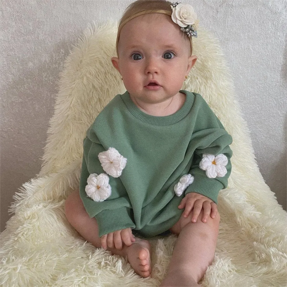 Floral Cloud Print Infant Romper