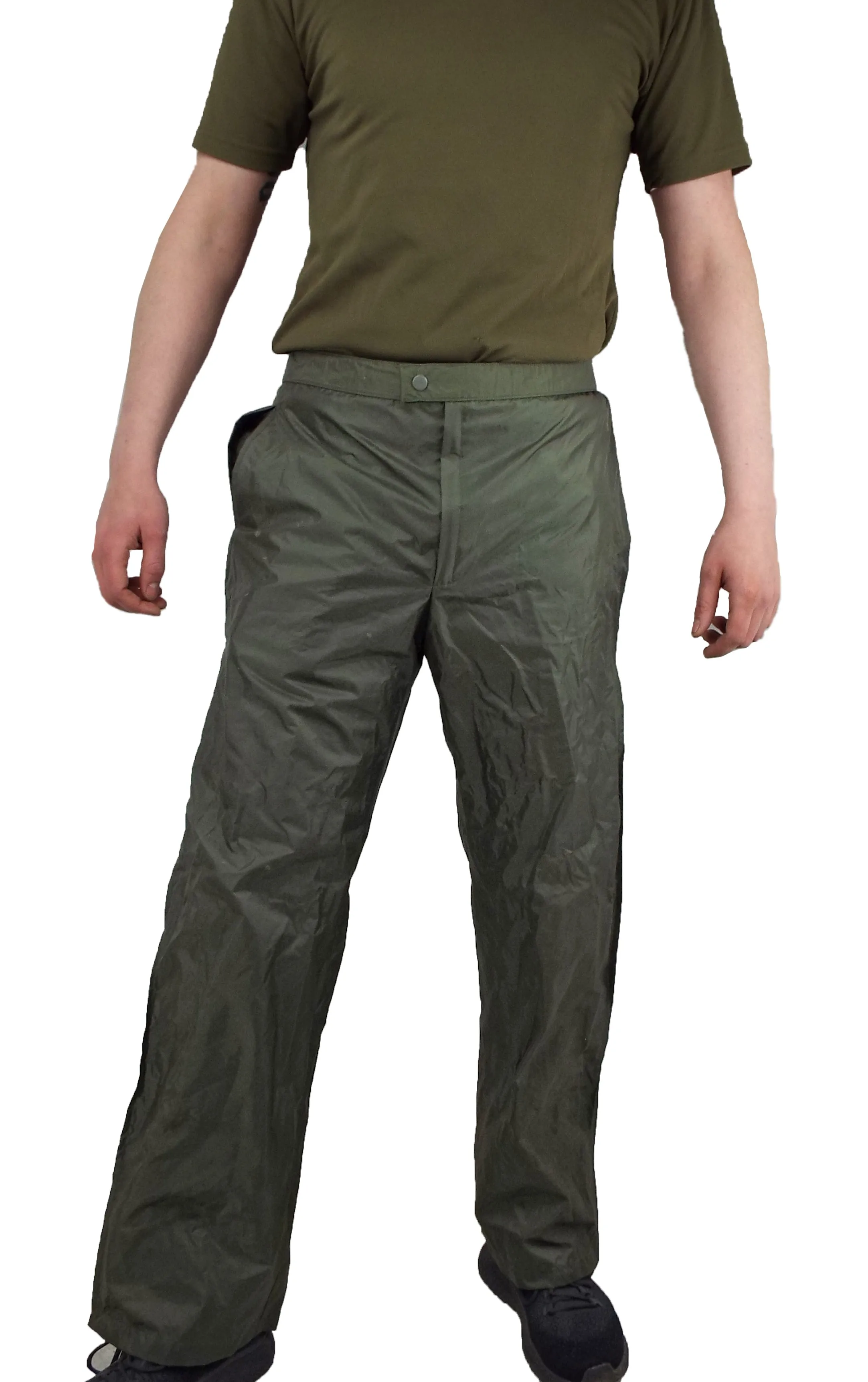 French Army - Waterproof Nylon Trousers – Olive Green - Super Grade