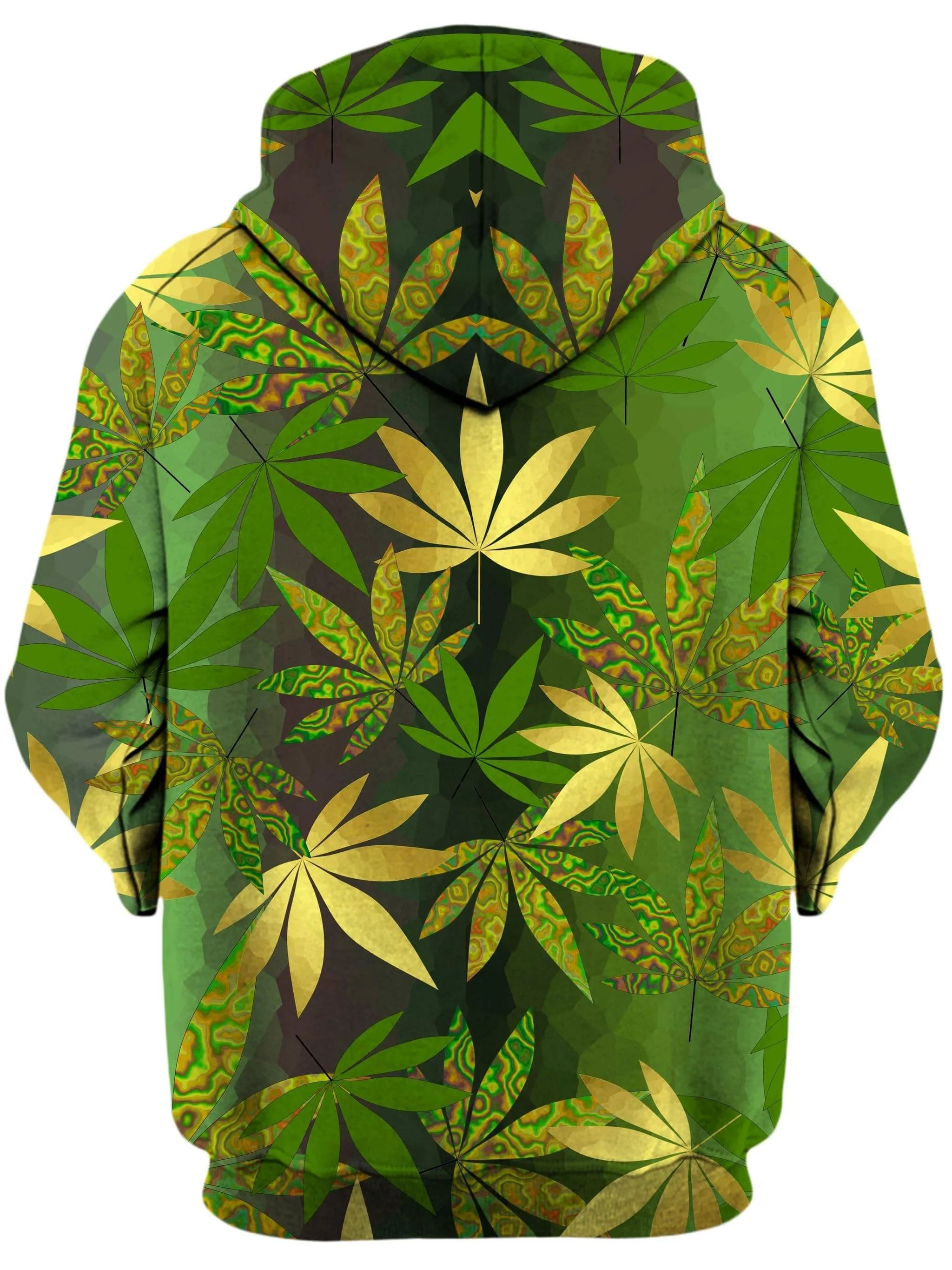 Gold Weed Leaves Unisex Hoodie (Clearance)