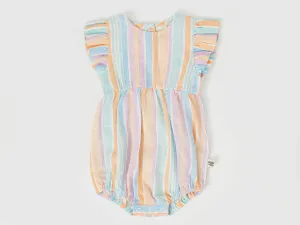 GOLDIE & ACE LANI LINEN ROMPER PASTEL STRIPE