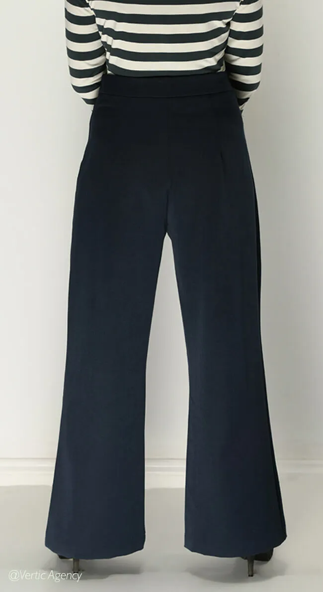 Greta Sailor Pants in Black