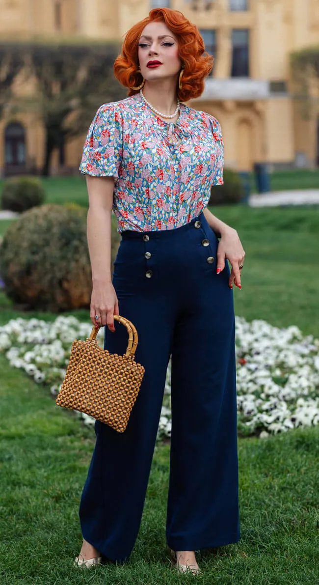 Greta Sailor Pants in Black