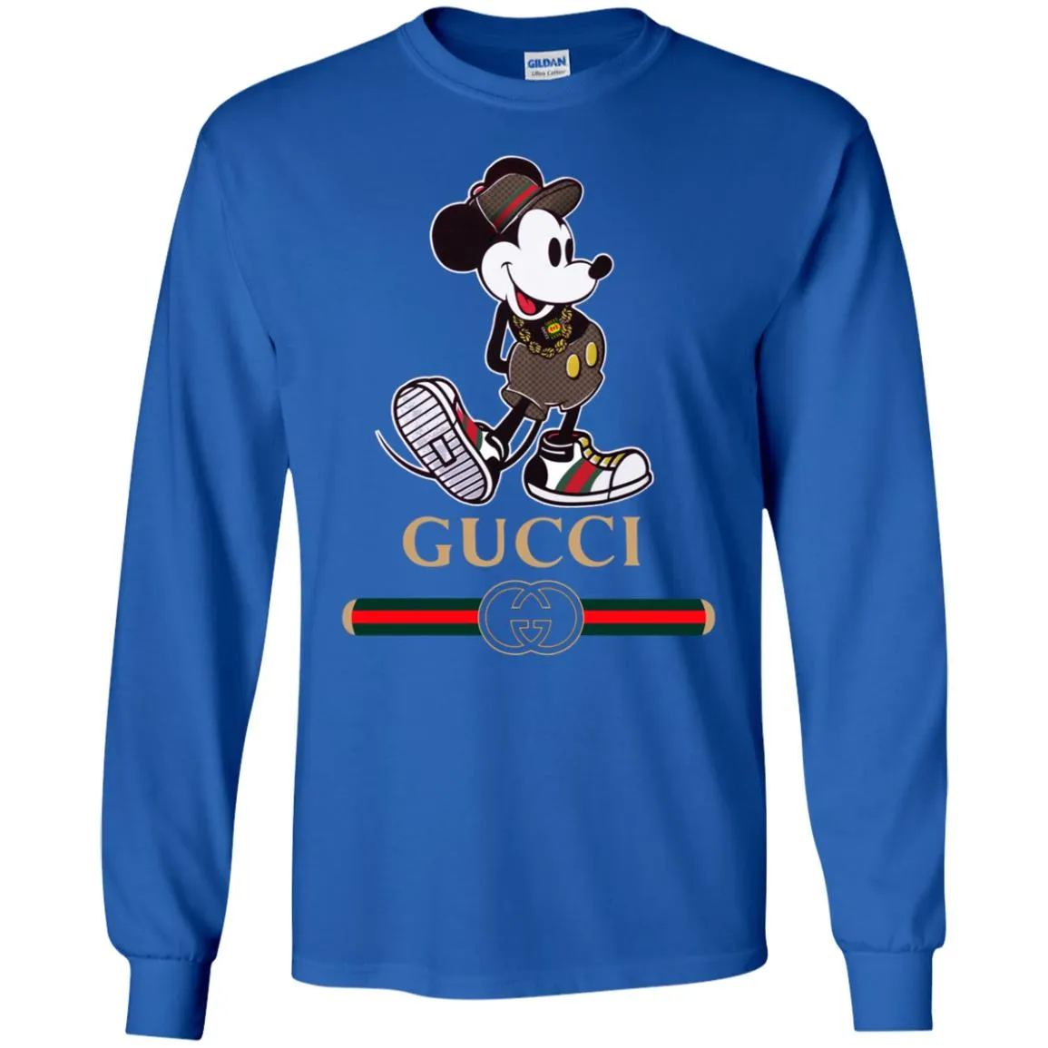 Gucci Mickey Kitty Beauty T-shirt Men Long Sleeve Shirt