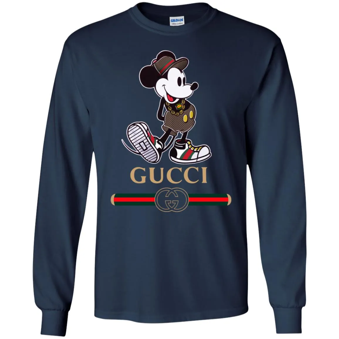 Gucci Mickey Kitty Beauty T-shirt Men Long Sleeve Shirt