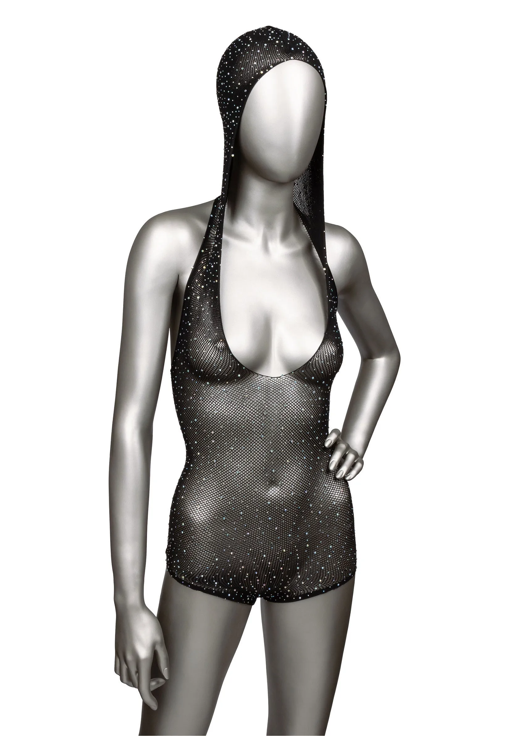 Hooded Deep V Bodysuit Plus