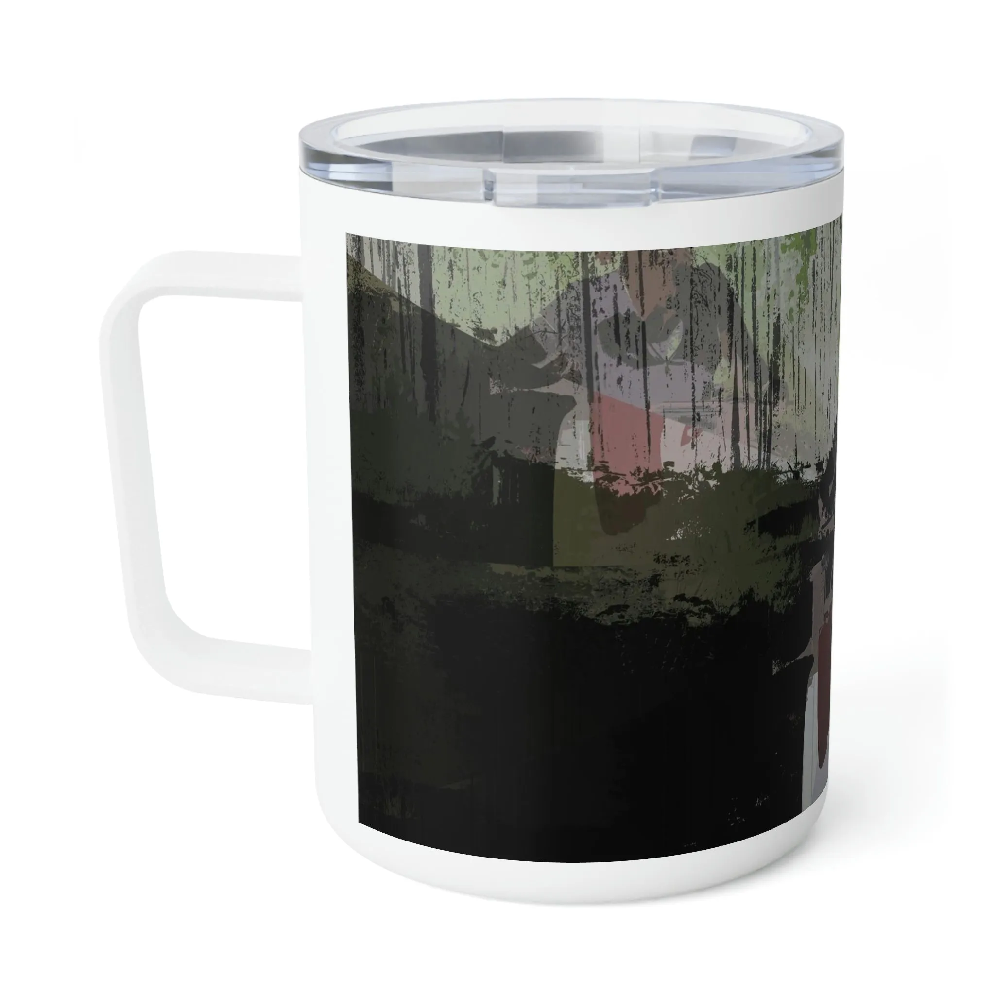 Insulated Coffee Mug, 10oz  ... 3-Wheeln' N' Groovin The Mountain Roads ... Central Idaho ... Original Works ...