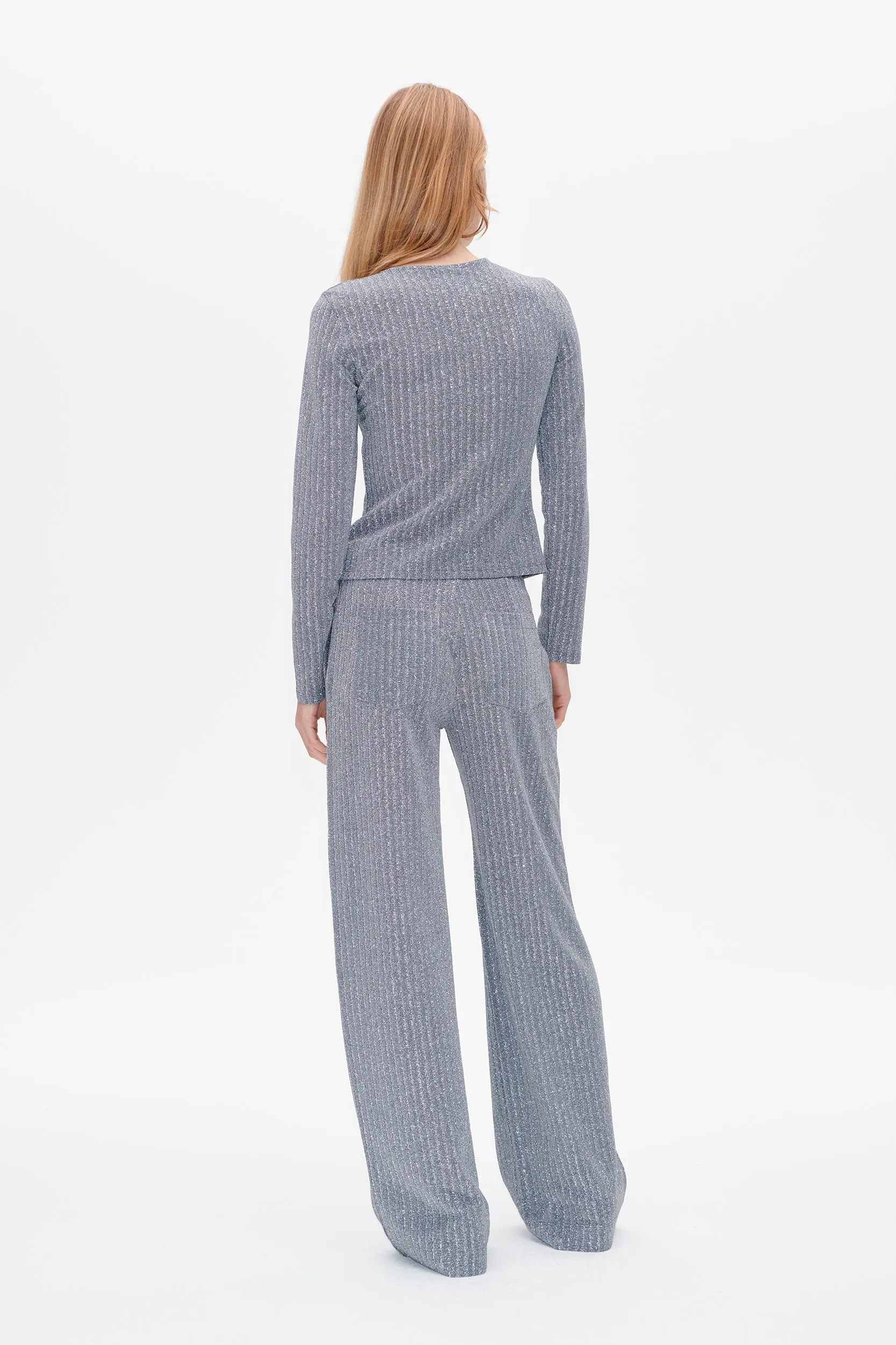 JYA | Silver Lurex Pinstripe