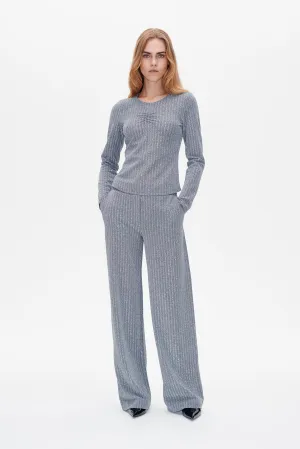 JYA | Silver Lurex Pinstripe