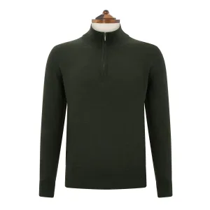 Kayden Forest Green Half Zip Long Sleeve Pullover
