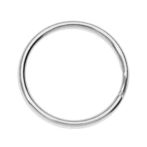 Key Ring, 24mm, Silver Tone (10 Pieces)