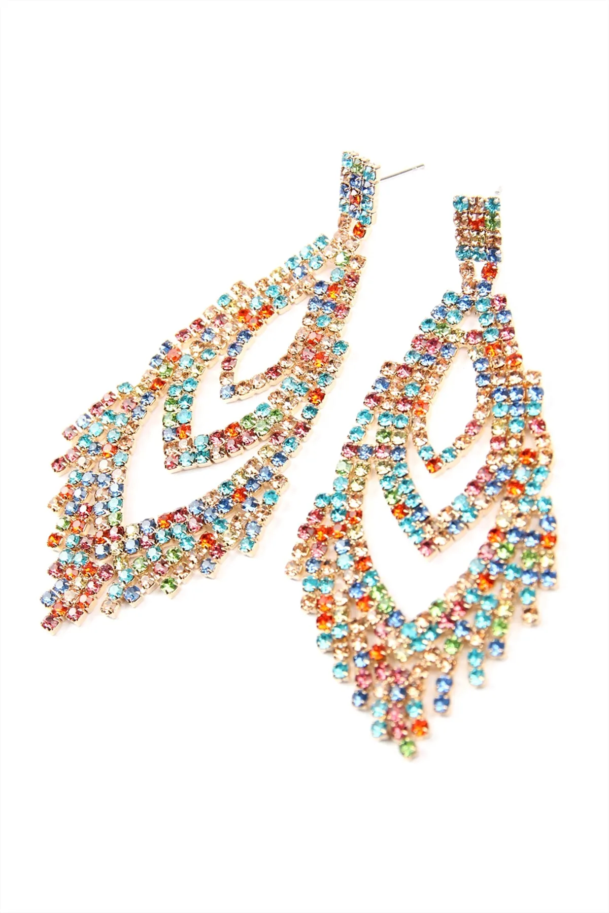 LAYER DESIGN FRINGE EARRINGS