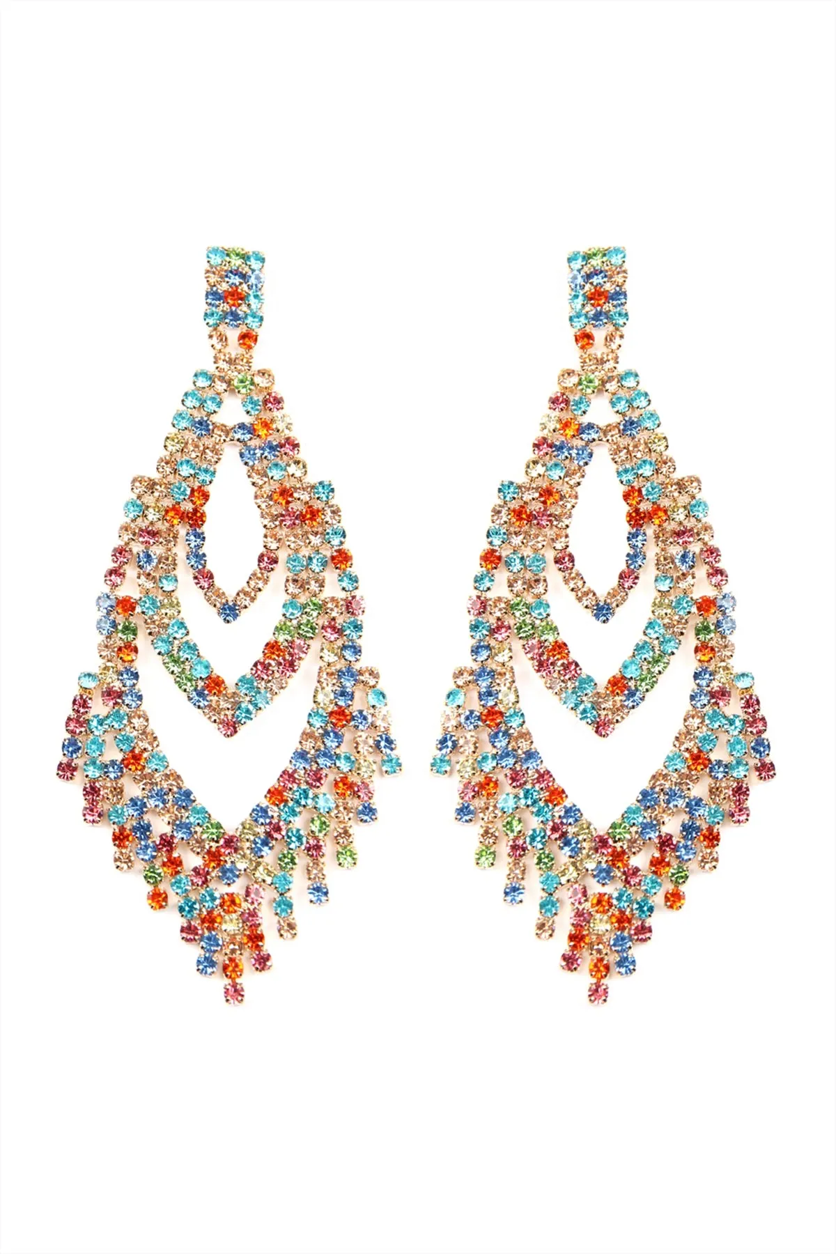 LAYER DESIGN FRINGE EARRINGS