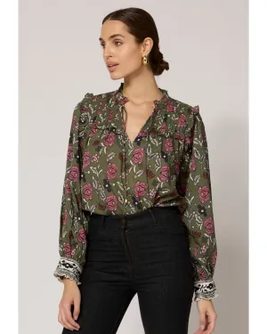 Leni Blouse Fiore Print Fire