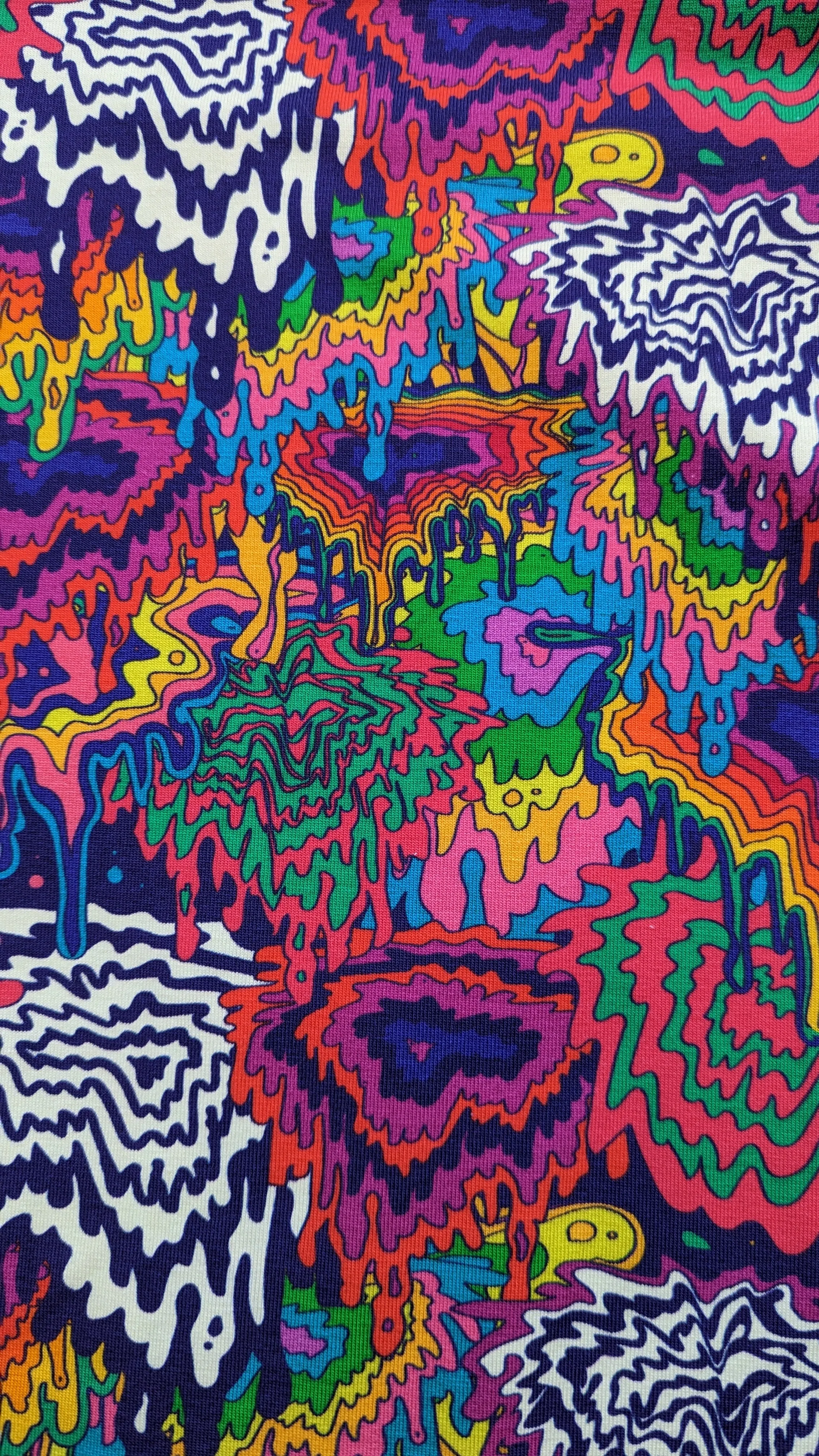 Long Sleeved Turtleneck in Rainbow Drip