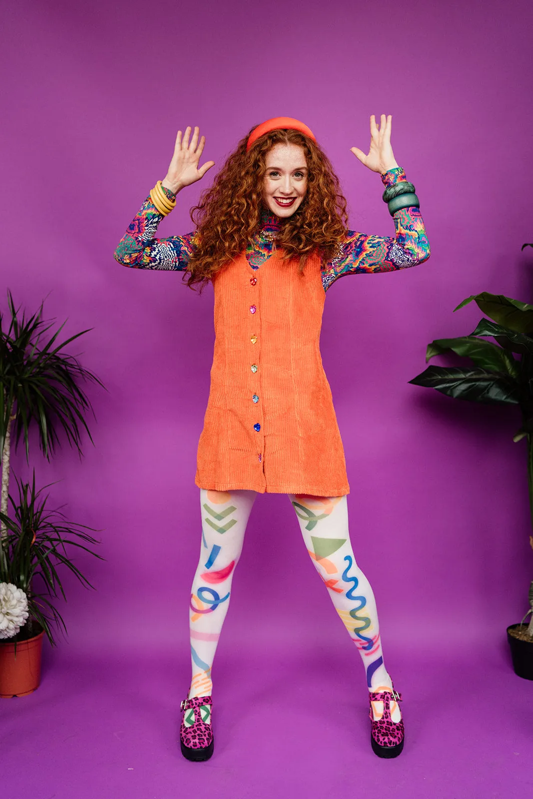 Long Sleeved Turtleneck in Rainbow Drip