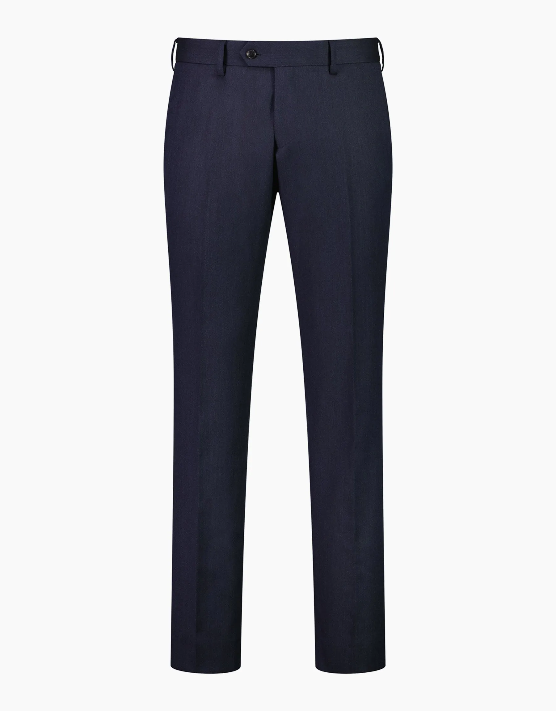 Lotus Navy Wool Stretch Twill Trouser