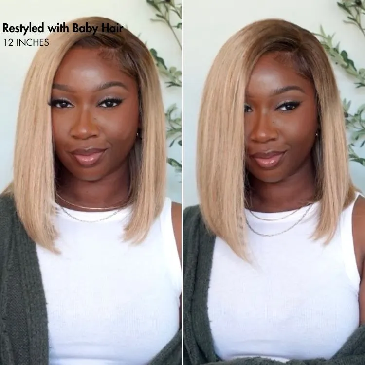 Luvme All-Day Comfort Wig Ash Blonde Blunt Cut Bob Glueless Minimalist HD Lace Short Bob Wig Pre-Cut Lace