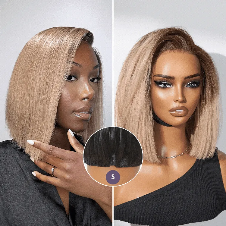 Luvme All-Day Comfort Wig Ash Blonde Blunt Cut Bob Glueless Minimalist HD Lace Short Bob Wig Pre-Cut Lace
