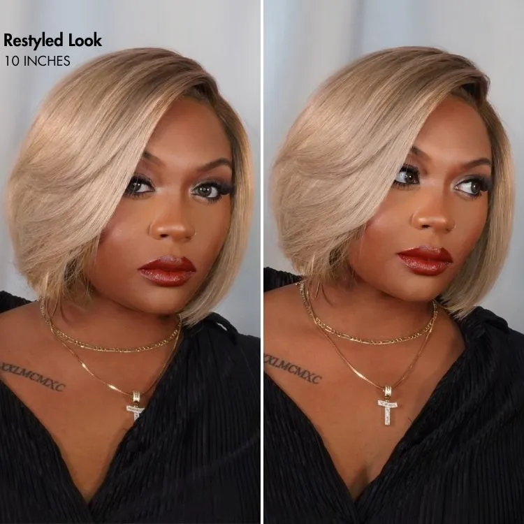 Luvme All-Day Comfort Wig Ash Blonde Blunt Cut Bob Glueless Minimalist HD Lace Short Bob Wig Pre-Cut Lace